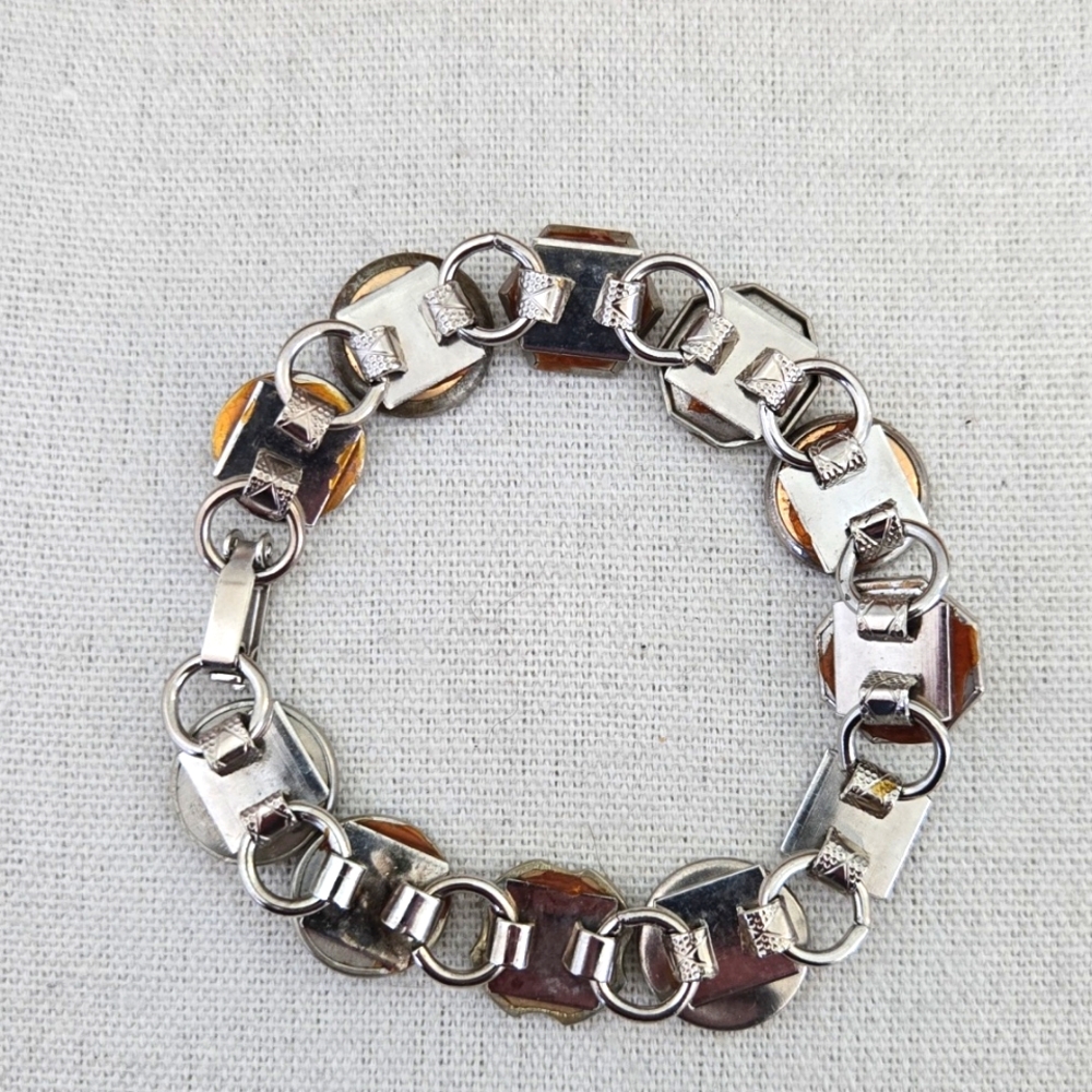 Vintage 1920s Kum-A-Part Cufflink Bracelet - Picture 3 of 5